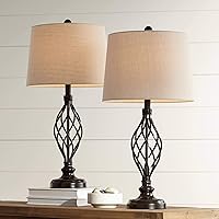 Franklin Iron Works Annie Traditional Rustic Farmhouse Table Lamps 28