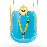 Baby Shark 2-in-1 Outdoor Swing by Delta Children – for Babies and Toddlers – Full Bucket Seat