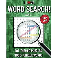 I Love Word Search! Large Print, Volume 1 I Love Word Search! Large Print, Volume 1 Paperback