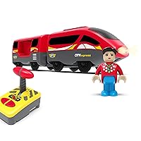 Train Track Accessories Remote Control Train, Battery Operated Locomotive Train Toy for Toddlers Train Set, Powerful Engine Train Vehicle Fits All Major Brands Railway System (Battery Not Included)