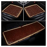 Bamboo Car Seat Cushion Mat, Anti Skid Car Seat Cover Summer Cooling Seat Cover Universal Chair Mat Pads, Front Seat & Rear Seat Coffee