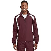 SPORT-TEK Colorblock Raglan Jackets, Maroon/White, XS