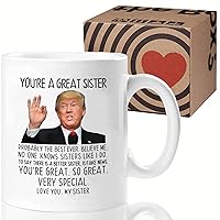 You're A Great Sister Mug, Funny Sister Gifts from Sister Brother, Sister Birthday Gifts, Christmas Gifts, Valentines Day, Mothers Day Gifts for Sister-in-law, Soul Sister 11 Oz Cup