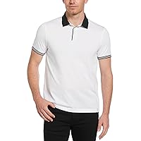 Perry Ellis Men's Icon Polo Shirt with Solid, Breathable, Moisture-Wicking Fabric (Sizes Small-5xl)