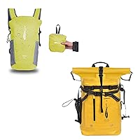 15L Ultralight Waterproof Hiking Backpack and 35L Waterproof Backpack, Heavy Duty Roll-Top Floating Dry Bag Backpack