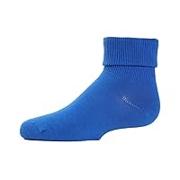 Memoi Unisex-Child Basic Triple Roll Anklet Socks cobalt blue 2