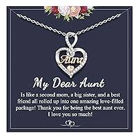 UPROMI Gifts for Mom/Grandma/Nana/Aunt, Infinity Love Heart Necklace for Women, Christmas Birthday Gifts