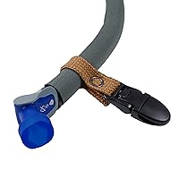 Drink Tube Lanyard Clip. Secure your drink tube to your hydration backpack strap or clothing. (Coyote Brown)