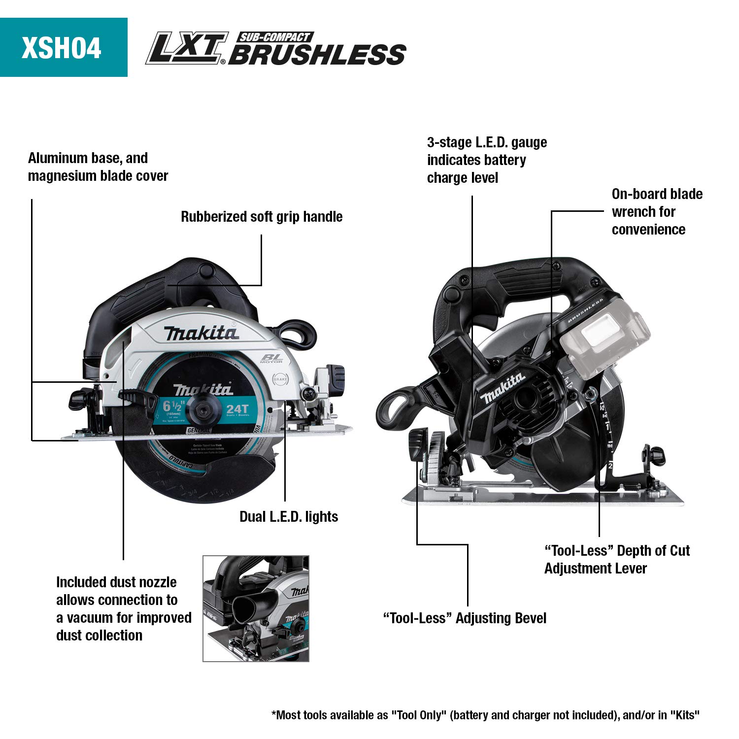 Mua Makita XSH04RB 18V LXT® Lithium-Ion Sub-Compact Brushless Cordless 6-1/2”  Circular Saw Kit (2.0Ah) trên Amazon Mỹ chính hãng 2023 Giaonhan247