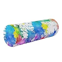 Colorful Spots Knee Bolster Pillow for Legs Cervical Neck Roll Pillow Cover Small Round Pillow Insert Round Cushion Pillow Neck Support