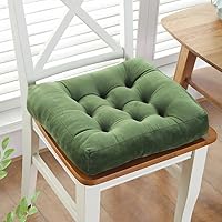 Square Chair Cushion Seat Pad,Velvet Thicken Chair Pad Non Slip Patio Seat Cushion Solid Color Office Dining Chair Stool Cushion