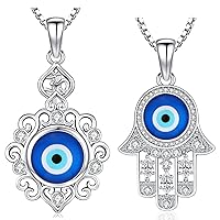 Evil Eye Necklace Necklace for Women Evil Eye Jewelry Blue Turkish Glass Evil Eye Pendant Lucky Protection Necklace Jewelry Birthday Gifts for Teenage Girl