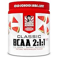 Old School Labs Classic BCAA 2:1:1 - Branched-Chain Amino Acids for Lean Muscle and Recovery with BioFit Probiotics - Natural Watermelon Flavor Makes for a Delicious Drink During Any Activity