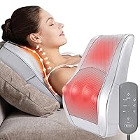 Neck and Shoulder Massager with Heat, Shiatsu Massage Pillow with 3D Deep Tissue Kneading for Back Legs Foot Body Pain Relief,at Home Office Car, Gift for Mom&Dad