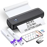 Portable Printer Wireless for Travel，Bluetooth Thermal Printer Support 8.5