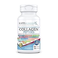 KAPPA NUTRITION Collagen Type I, II, III, 6 Billion Probiotics Acid Resistance, (120 Capsules), Hyaluronic Acid, Vitamin C, Biotin & MCT Oil, Hair, Nails, and Skin, Collagen Peptides 14 in 1 from