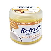 Refresh Your Car Car Air Freshener, Odor Eliminator, Scented Gel Can, Pina Colada Scent, 4.5 Oz, Refresh Your Car