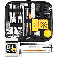 Watch Repair Kit, Watch Case Opener Spring Bar Tools, Watch Battery Replacement Tool Kit, Watch Band Link Pin Tool Set with Carrying Case and Instruction Manual