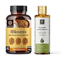 Combo Pack Fenugreek Capsules and Herbal Hair Oil