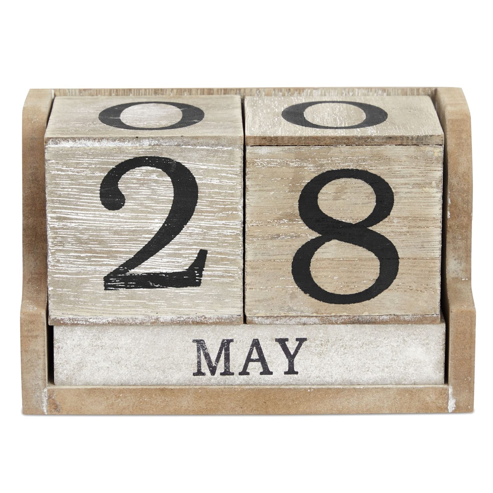 Mua Wooden Perpetual Block Calendar for Desk, Wood Month Date ...