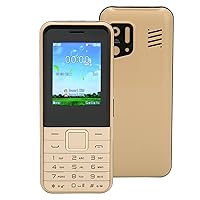 2.4 Inch Unlock Mobile Phone, 2G Dual SIM Phone with SOS, Stereo Loud Speaker, Large Key, 3000mAh Battery, One-Touch Dial, Support 16GB Memory Card (Gold)