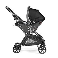 Peg Perego Primo Viaggio 4-35 Lounge on Wheels - Includes Vivace Chassis and Primo Viaggio 4-35 Lounge Reclining Infant Car Seat - Made in Italy - True Black