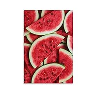 Ripe Watermelon Fruit Art Poster Canvas Wall Art Prints for Wall Decor Room Decor Bedroom Decor Gifts 08x12inch(20x30cm) Unframe-Style