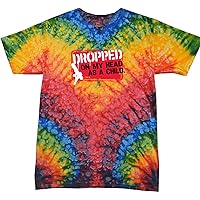 Dropped ON My Head Funny Woodstock Adult Tie Dye T-Shirt Tee Shirt
