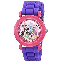 Disney Princess Kids' Plastic Time Teacher Analog Quartz Silicone Strap Watch