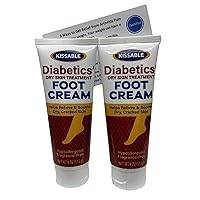 ThisNThat Diabetics Dry Skin Treatment Foot Cream Bundle: Includes (2) Kissable 4oz Foot Cream & ThisNThat Tip Card