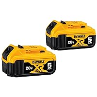 DEWALT 20V MAX XR Battery, 5 Ah, 2-Pack (DCB205-2) DEWALT 20V MAX XR Battery, 5 Ah, 2-Pack (DCB205-2)