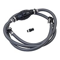 Attwood 93806MUS7 Marine Boat Fuel Line Kit with Sprayless Fuel Connector, 6-Foot x 3/8-Inch - Mercury