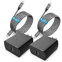 45W Super Fast Charger Type C, [2 PACK] 45 Watt USB-C Charger PD/PPS Wall Charging Block for Samsung Galaxy S24/S23 Ultra/S23+/S22 Ultra/S22+/S20 Ultra/Note 10 Plus, Galaxy Tab S8(with 2x 6.6ft Cable)
