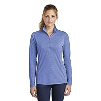 ST Ladies PosiCharge Tri-Blend Wicking 1/4-Zip Pullover L True Royal Heather