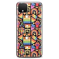 TPU Case Compatible for Google Pixel 8 Pro 7a 6a 5a XL 4a 5G 2 XL 3 XL 3a 4 Queer Silicone Pride Lightweight Rainbow Slim fit Design LGBTQ Print Soft Love Cute Flexible Gay Clear