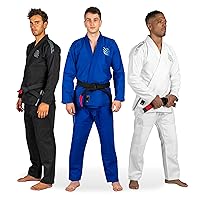 Essential BJJ Gi for Men | Brazilian Jiu Jitsu Gi | Lightweight Preshrunk Fabric | Superior Sizing Guide