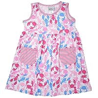 Baby Girls' UPF 50+ Dahlia Sleeveless Dress W/Pockets