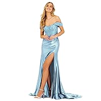 Mermaid Prom Dress Spandex High Split Long Homecoming Party Dresses Off Shoulder Lace Applique Cocktail Dress