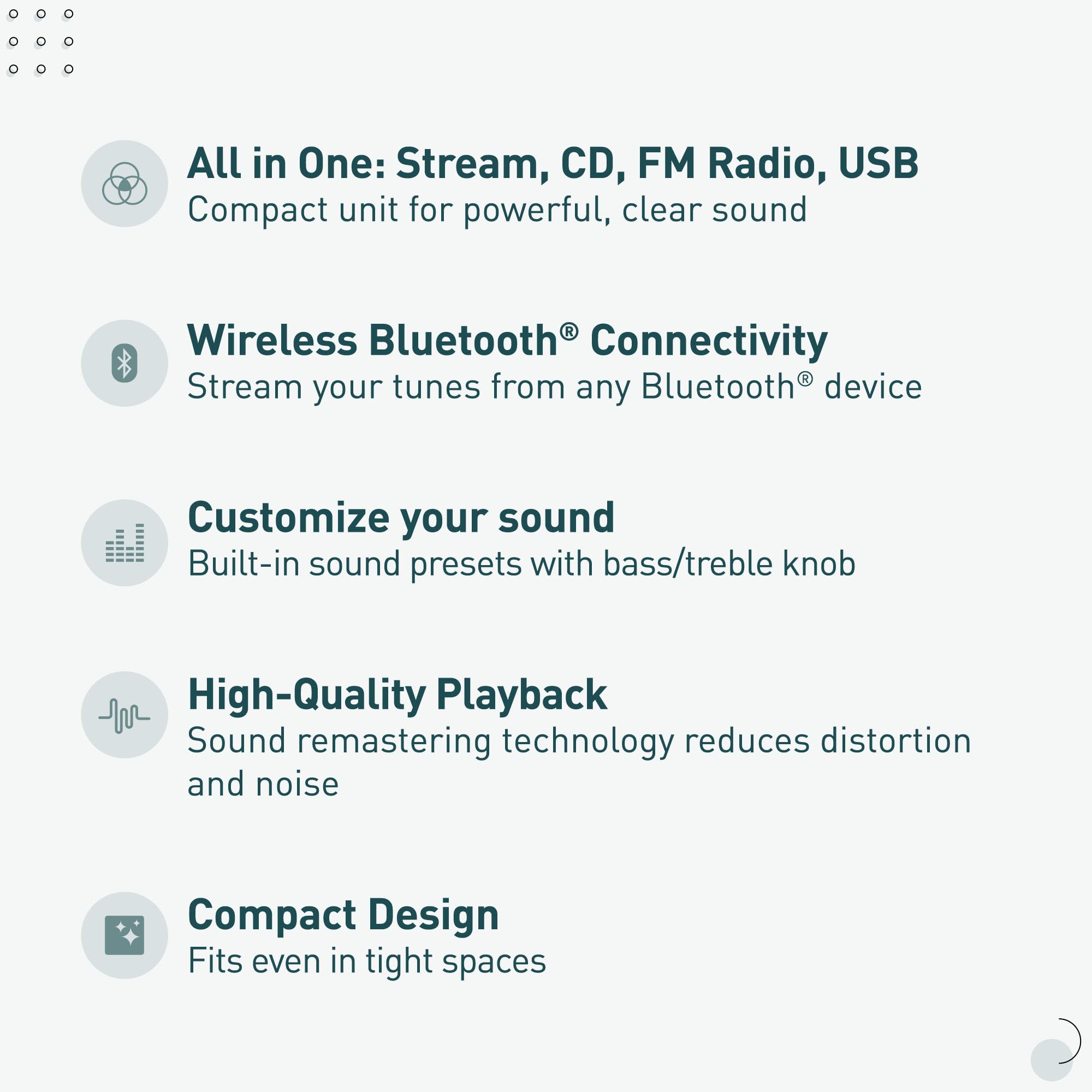 Panasonic Compact Stereo System with CD Player, Bluetooth, FM Radio and USB with Bass and Treble Control, 80W Stereo System for Home with Remote Control - SC-PM700PP-K (Black)