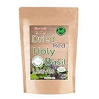Hida Beauty Dried Thai Red Holy Basil Leaves for Seasoning Asian Cuisines Thai Cooking herbs spices 30g Pure whole dried leaves Original Taste