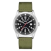 Infantry Black Military Analog Wrist Watch for Men, Mens Army Field Tactical Sport Watches Work Watch, Waterproof Outdoor Casual Quartz Wristwatch,5ATM Waterproof