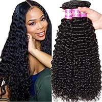 Unice Hair Malaysian Curly hair 3 Bundles 100% Unprocessed Human Remy Hair Weft Extensions Natural Color (14 16 18inch)