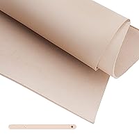 Toprank 12''x12'' Vegetable Tanned Leather Sheets for Crafts (2.2mm), Veg Tan Leather Full Grain Leather Tooling Leather