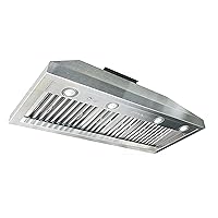 CT Copper Tailor Built-in Range Hood Insert Vent 42 Inch, 1150 CFM, with 4-Speed Fan, LED Light, Dishwasher-safe Baffle Filter, Stainless Steel