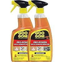 Goo Gone Pro-Power Spray Gel Adhesive Remover - 24 Ounce (2 Pack) - Surface Safe, Great Cleaner, No Harsh Odors, Removes Stickers, Can Be Used On Tools
