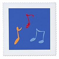 3dRose 3dRose-Sutandre-Music - Image of 3 Musical Notes - Quilt Squares (qs-362709-4)