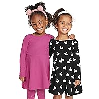 The Children's Place Baby Toddler Girls Long Sleeve Fashion Skater Dresses