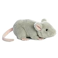 Aurora® Adorable Mini Flopsie™ Mouse Stuffed Animal - Playful Ease - Timeless Companions - Gray 8 Inches