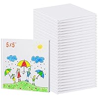 50 Pcs Blank White Notebooks for Kids to Write Stories Bulk Hardcover Book Blank Story Book for Kid Student School Sketching Writing DIY Supplies 40 Pages(White Cover, 5 x 5 Inch)