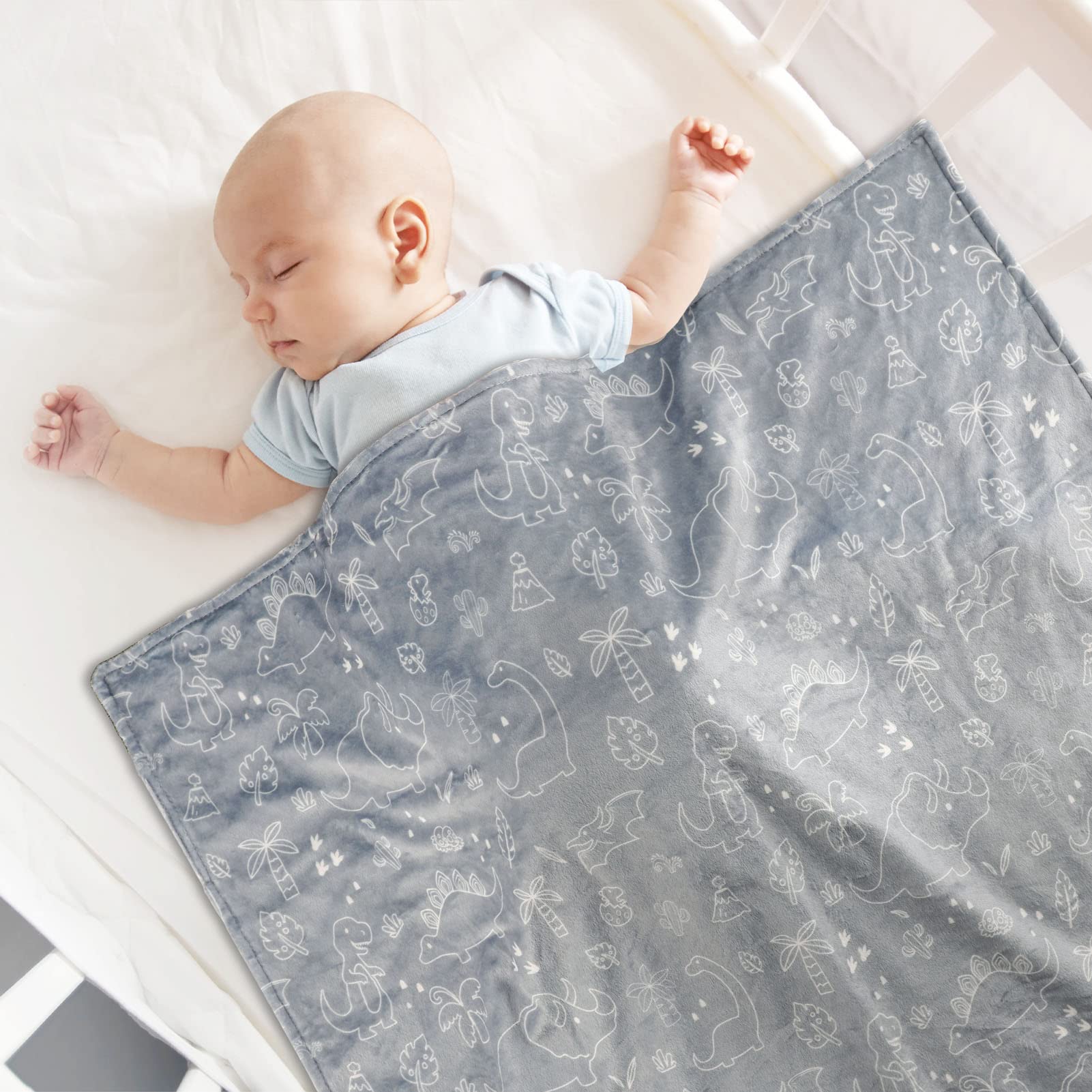 DILIMI Nursing Pillow Cover, Baby Blanket, Dinosaur